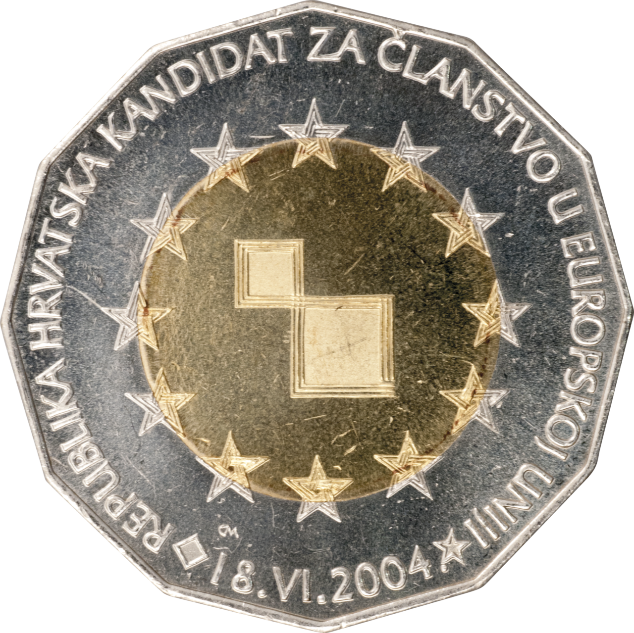 25 kuna - Republic of Croatia - EU Membership Candidate, 18 June 2004