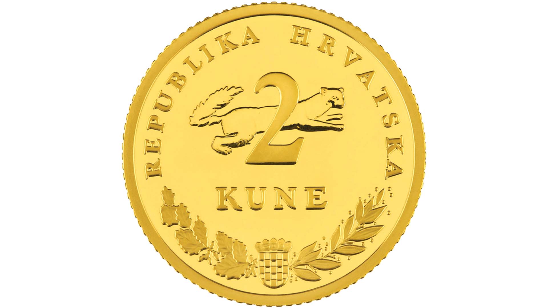 Commemorative Two Kuna gold coin