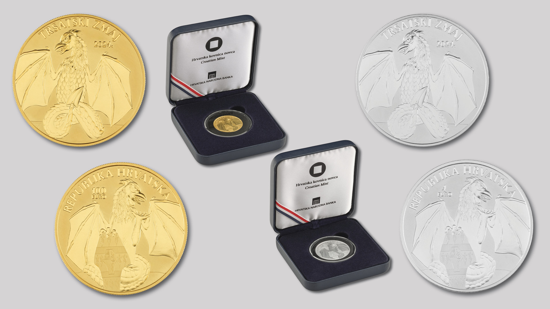 “Trsat Dragon” gold and silver numismatic coins