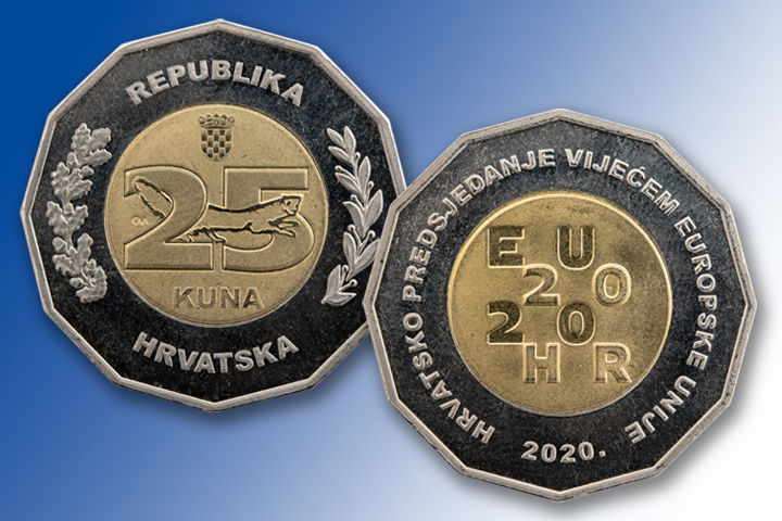 CNB issues a new 25 kuna coin “Croatian Presidency of the Council of the European Union 2020”