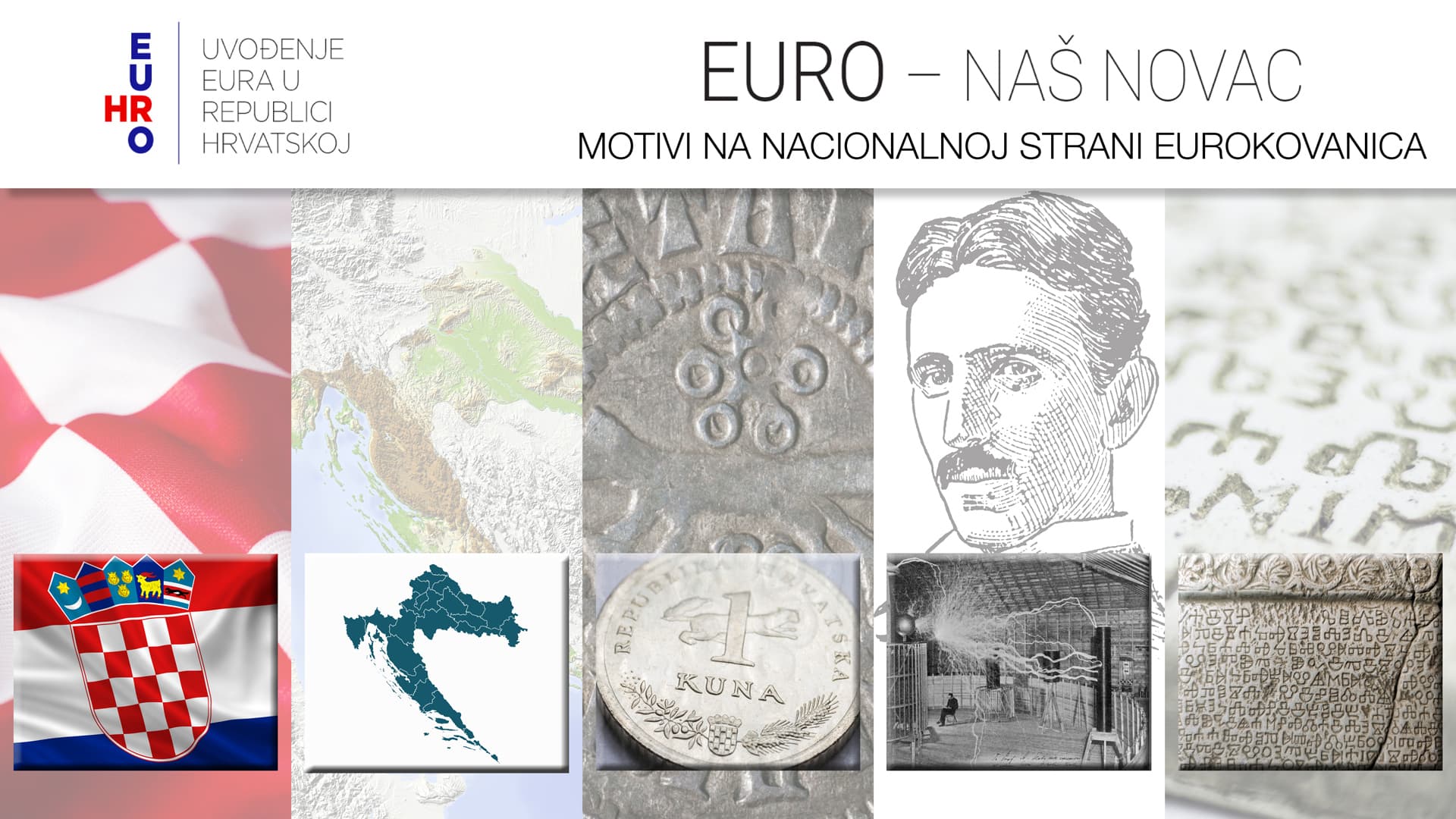 Šahovnica, geografska karta Hrvatske, kuna, glagoljica i Nikola Tesla – predloženi motivi za hrvatsku stranu eurokovanica